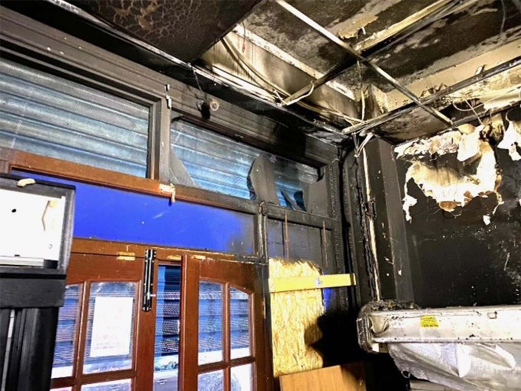 electrical fault fire damage